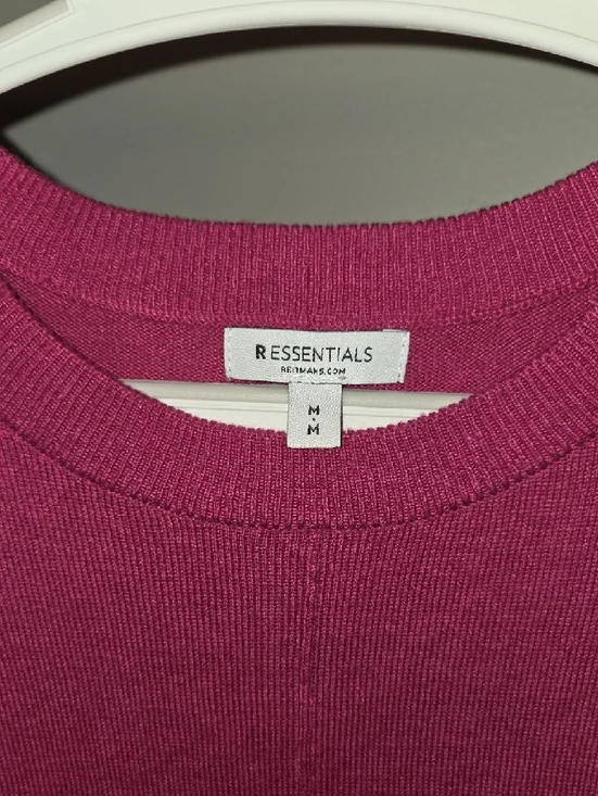 Essentials Women's Crewneck Sweater in Raspberry - Picture 2 of 5